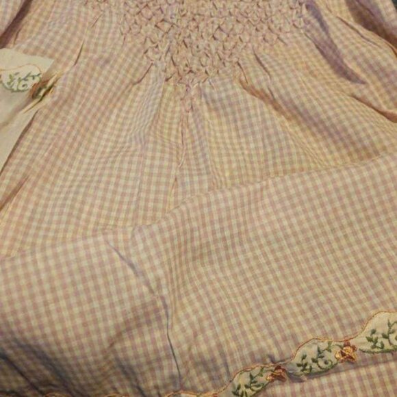 Vintage Purple and White Gingham Handmade Waist Apron - Picture 2 of 5